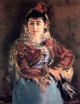 愛德華 馬奈 Portrait of Emilie Ambre in the role of Carmen 愛德華 馬奈 Portrait of Emilie Ambre in the role of Carmen